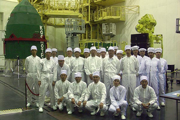 Before Integration of OICETS / INDEX Satellites into Space Head Module, Site31, Baikonur, Special thanks to JAXA, (C) Kosmotras